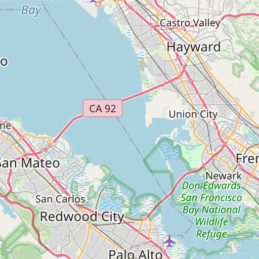 Distance from San Francisco to Oakland SFO OAK Air Miles