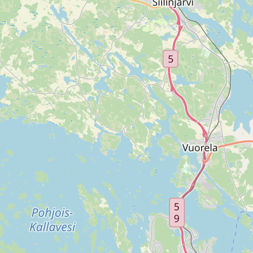 Siilinjärvi–Kuopio etäisyys